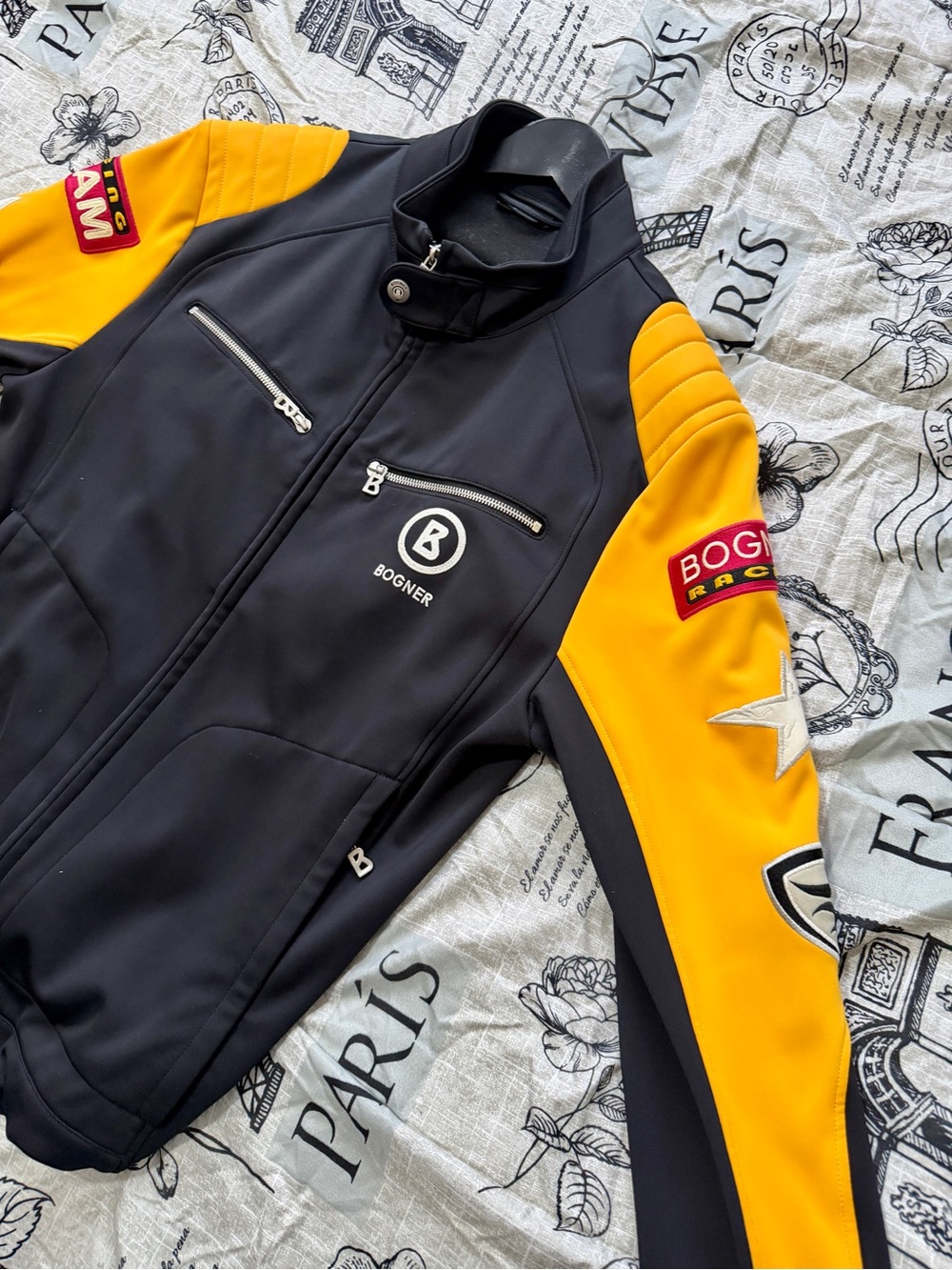 Bogner Black and Yellow Performance Racing Jacket